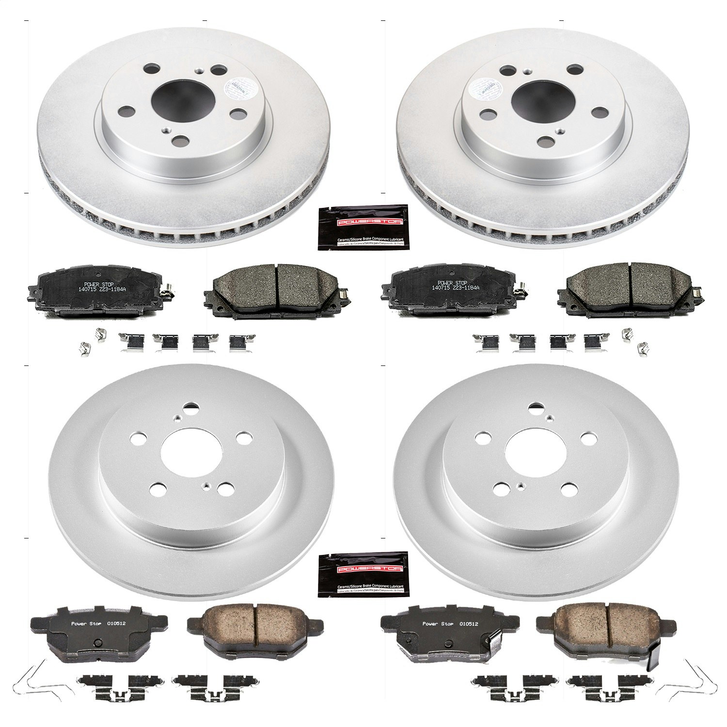 Power Stop CRK717 Front Z17 Evolution Geomet Coated Brake Kit Power Stop CRK717 Front Z17 Evolution Geomet Coated Brake Kit